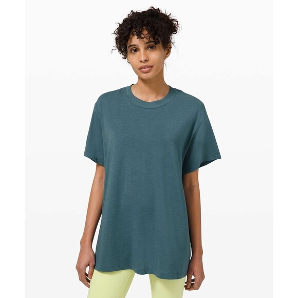 Lululemon Tops - Lululemon All Yours Tee 6/8 Desert Teal Green Short Sleeve Oversized Crewneck